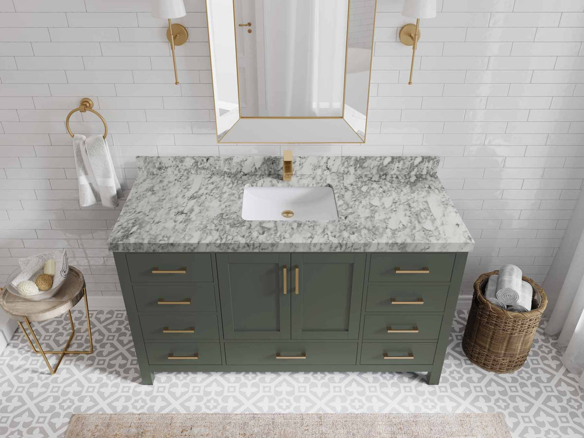Malibu 60 in. W x 22 in. D Single Sink Bathroom Vanity - Willow Bath and Vanity