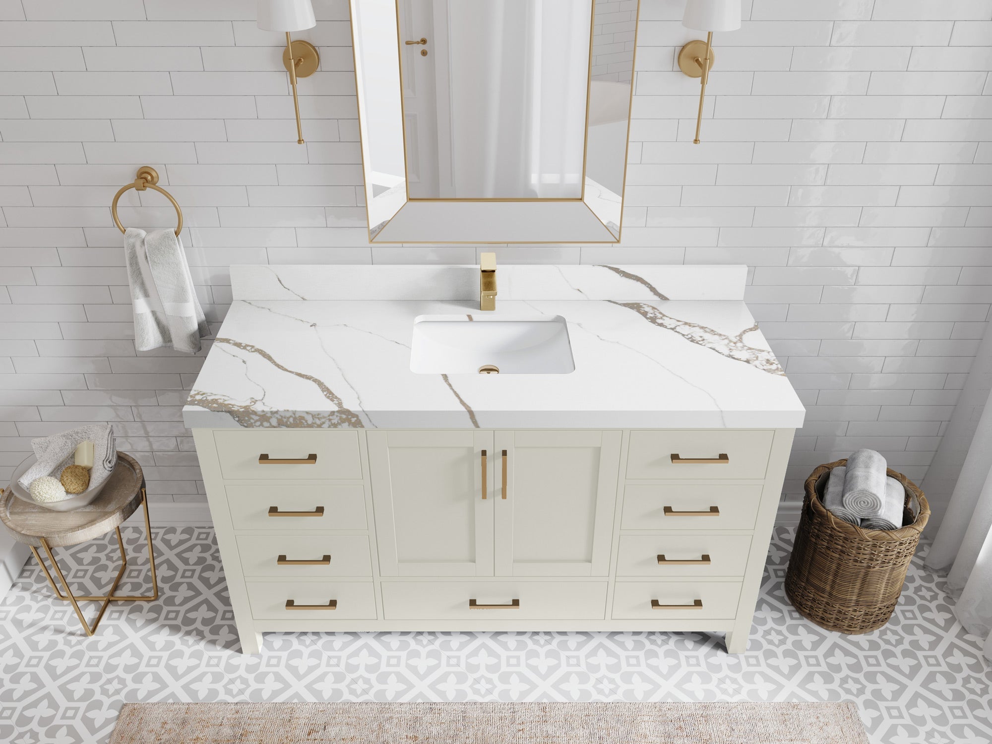 Malibu 60 in. W x 22 in. D Single Sink Bathroom Vanity - Willow Bath and Vanity