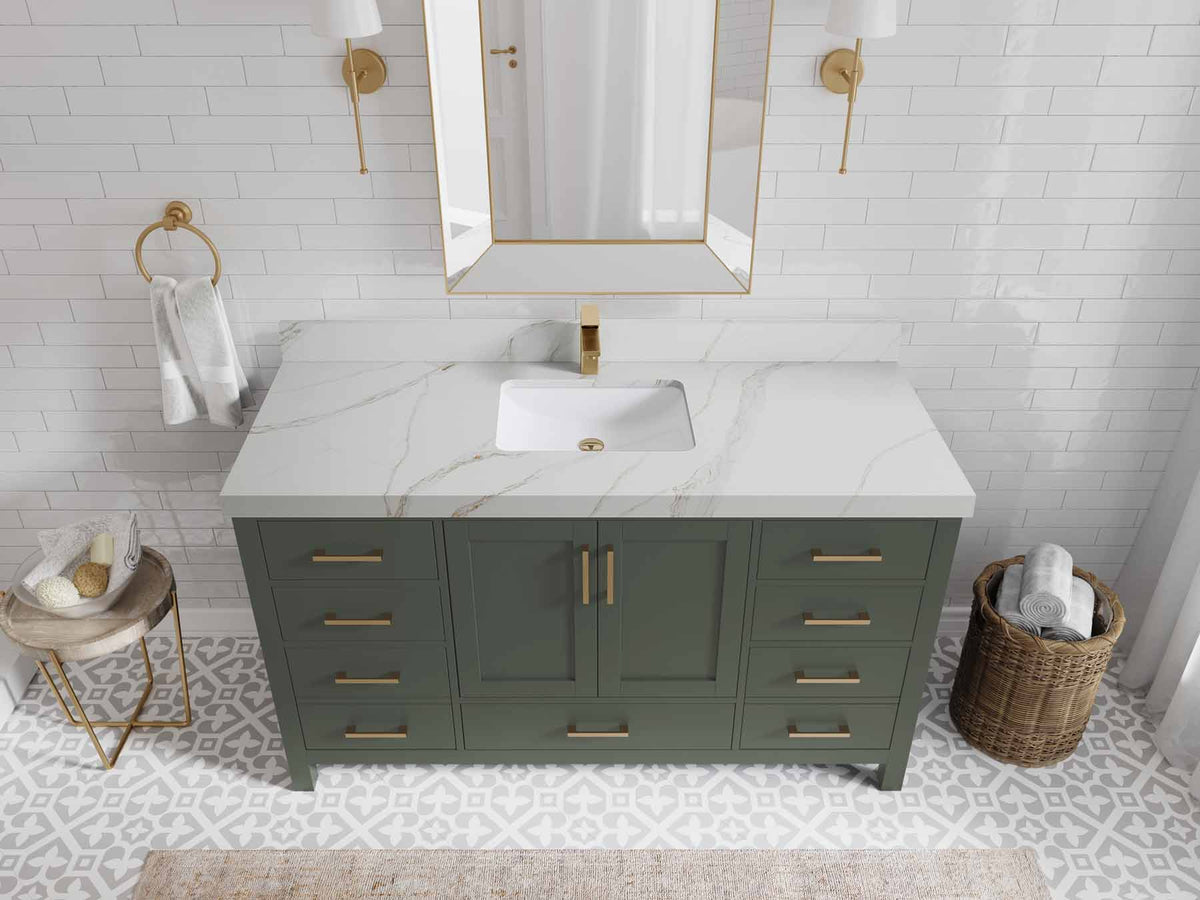 Malibu 60 in. W x 22 in. D Single Sink Bathroom Vanity - Willow Bath and Vanity