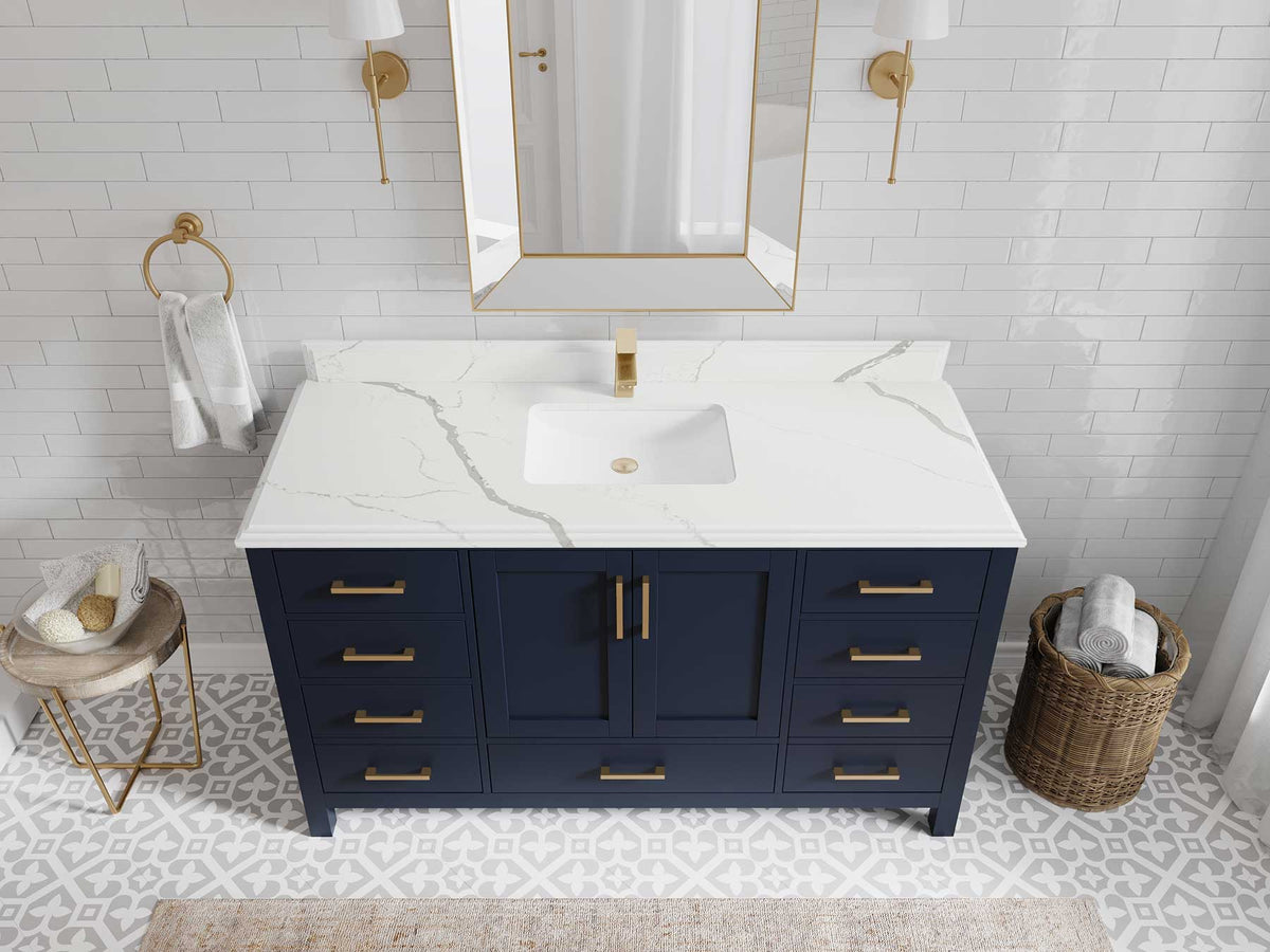 Malibu 60 in. W x 22 in. D Single Sink Bathroom Vanity - Willow Bath and Vanity
