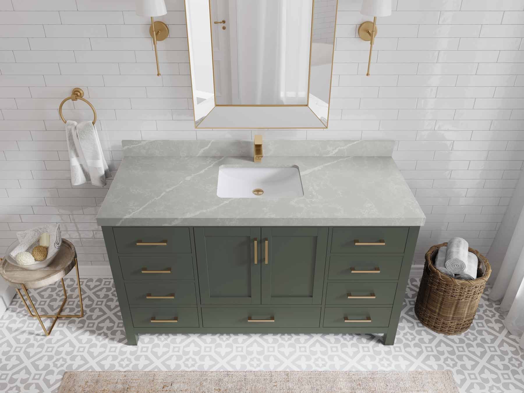 Malibu 60 in. W x 22 in. D Single Sink Bathroom Vanity - Willow Bath and Vanity