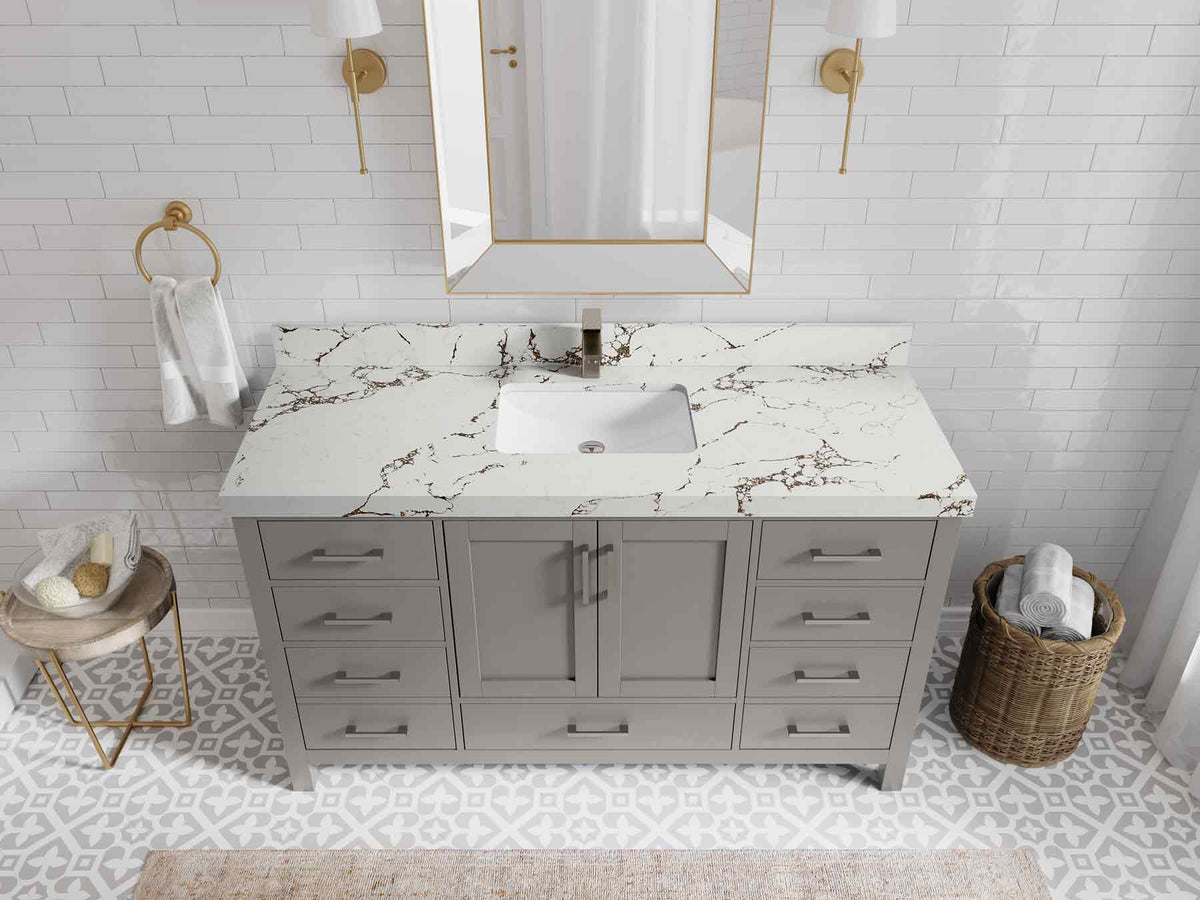 Malibu 60 in. W x 22 in. D Single Sink Bathroom Vanity - Willow Bath and Vanity