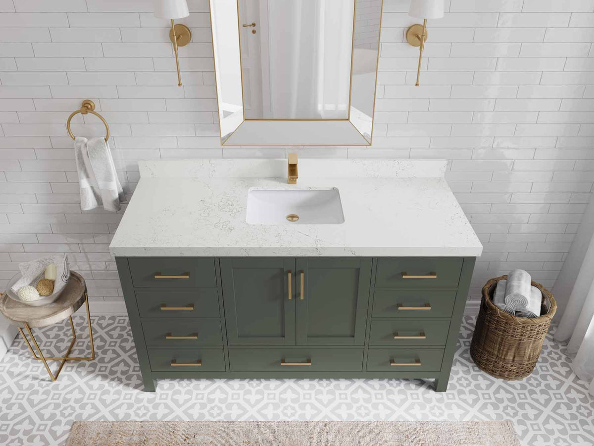 Malibu 60 in. W x 22 in. D Single Sink Bathroom Vanity - Willow Bath and Vanity