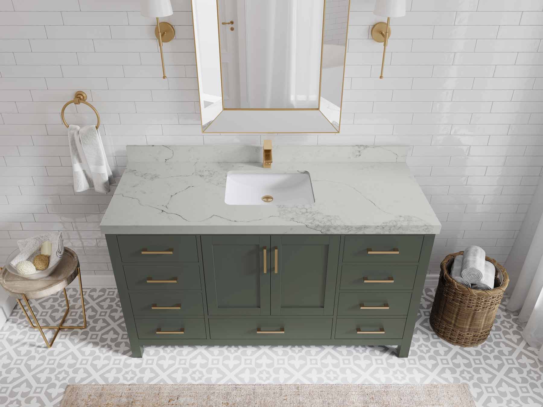Malibu 60 in. W x 22 in. D Single Sink Bathroom Vanity - Willow Bath and Vanity