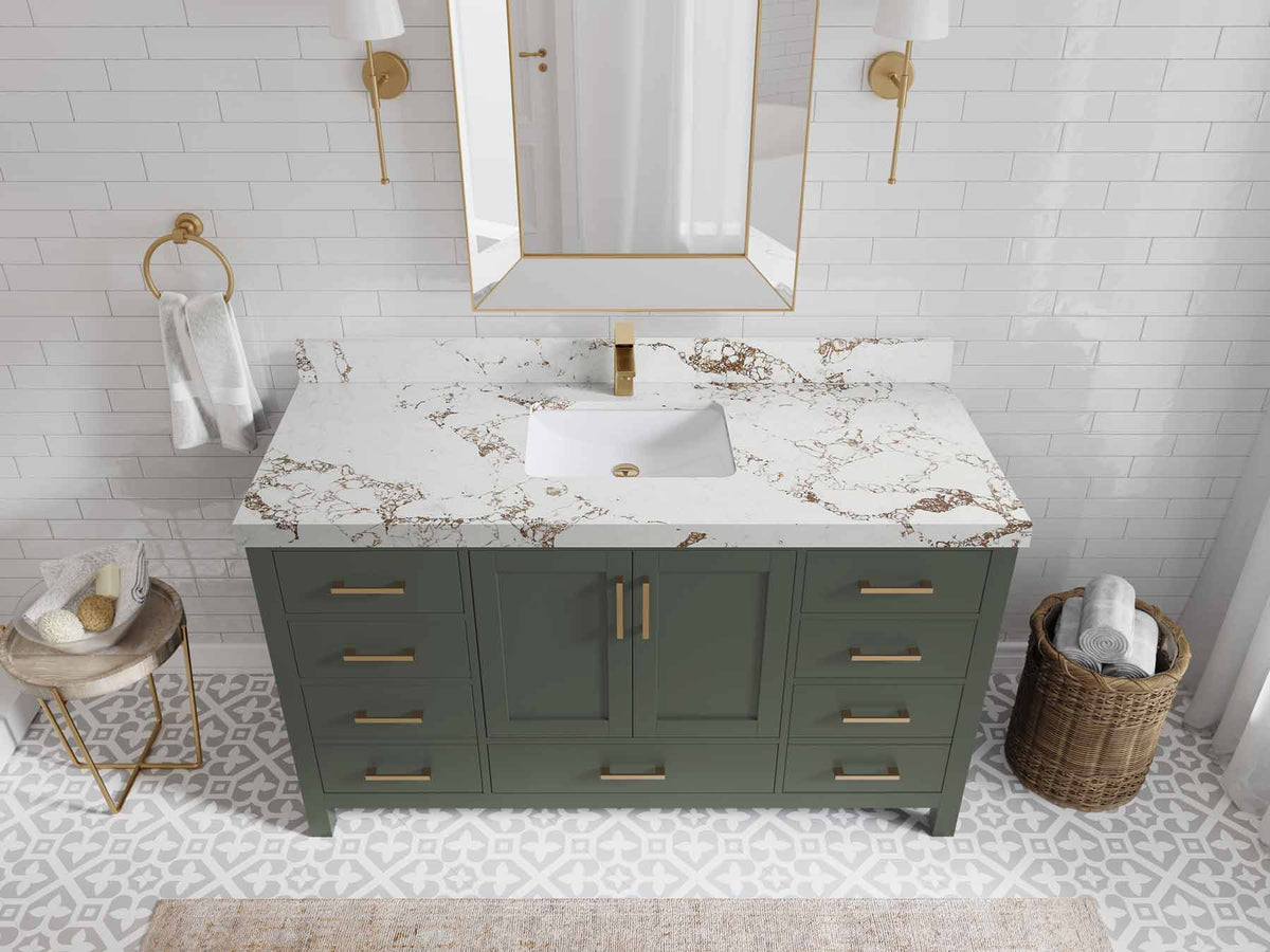 Malibu 60 in. W x 22 in. D Single Sink Bathroom Vanity - Willow Bath and Vanity