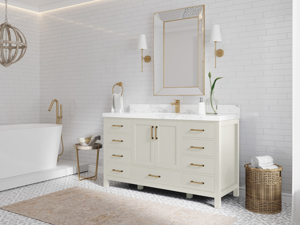 Malibu 60 in. W x 22 in. D Single Sink Bathroom Vanity - Willow Bath and Vanity