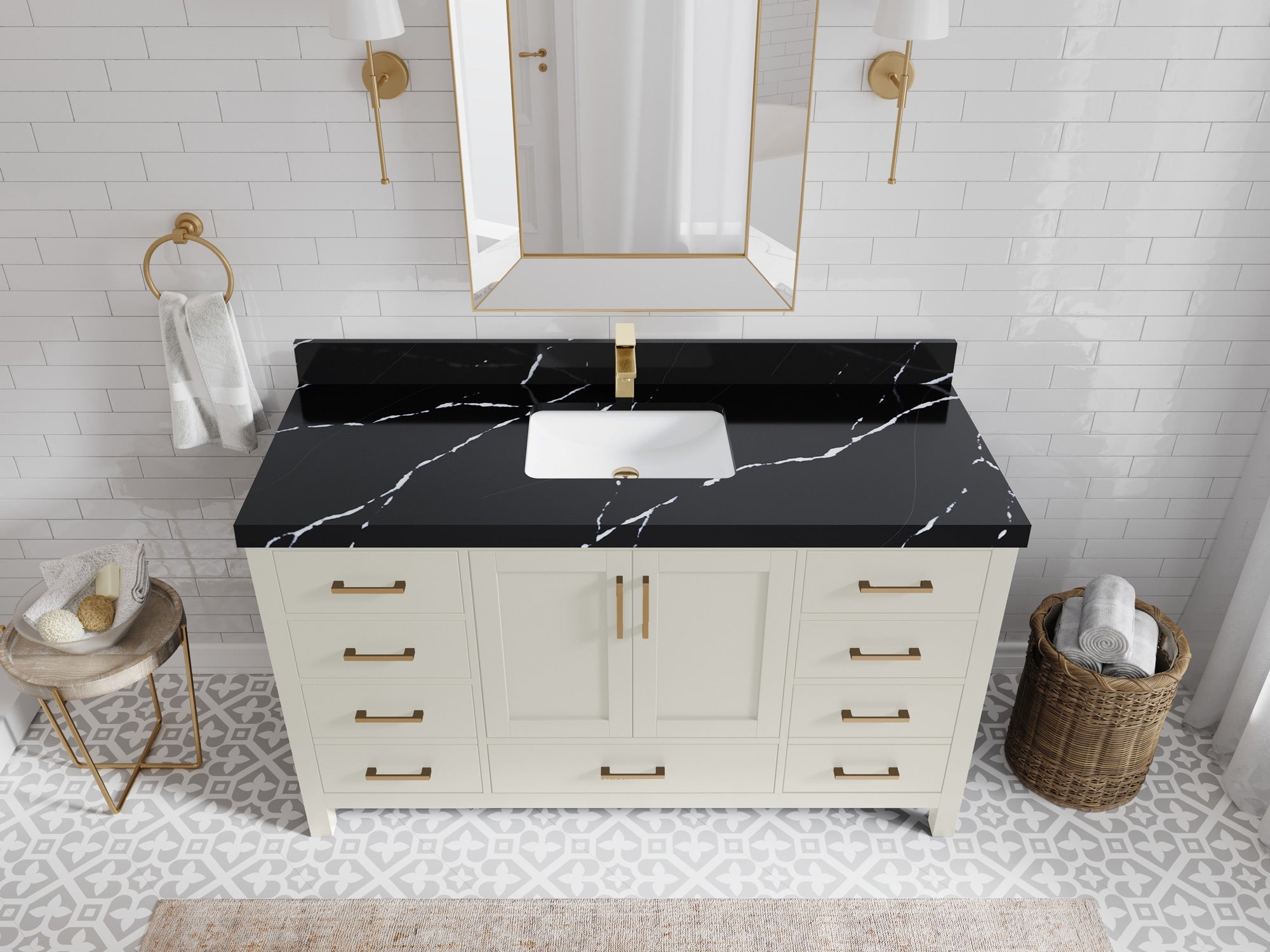 Malibu 60 in. W x 22 in. D Single Sink Bathroom Vanity - Willow Bath and Vanity