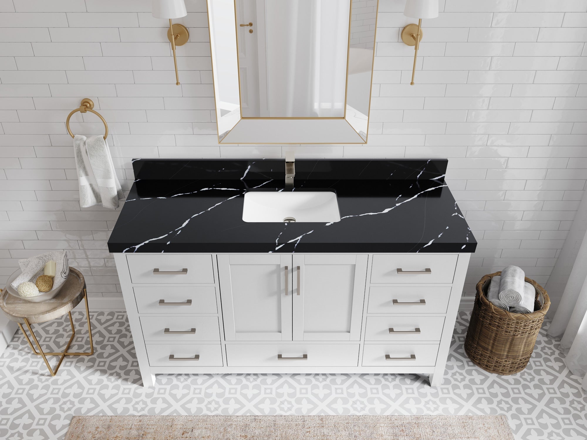 Malibu 60 in. W x 22 in. D Single Sink Bathroom Vanity - Willow Bath and Vanity