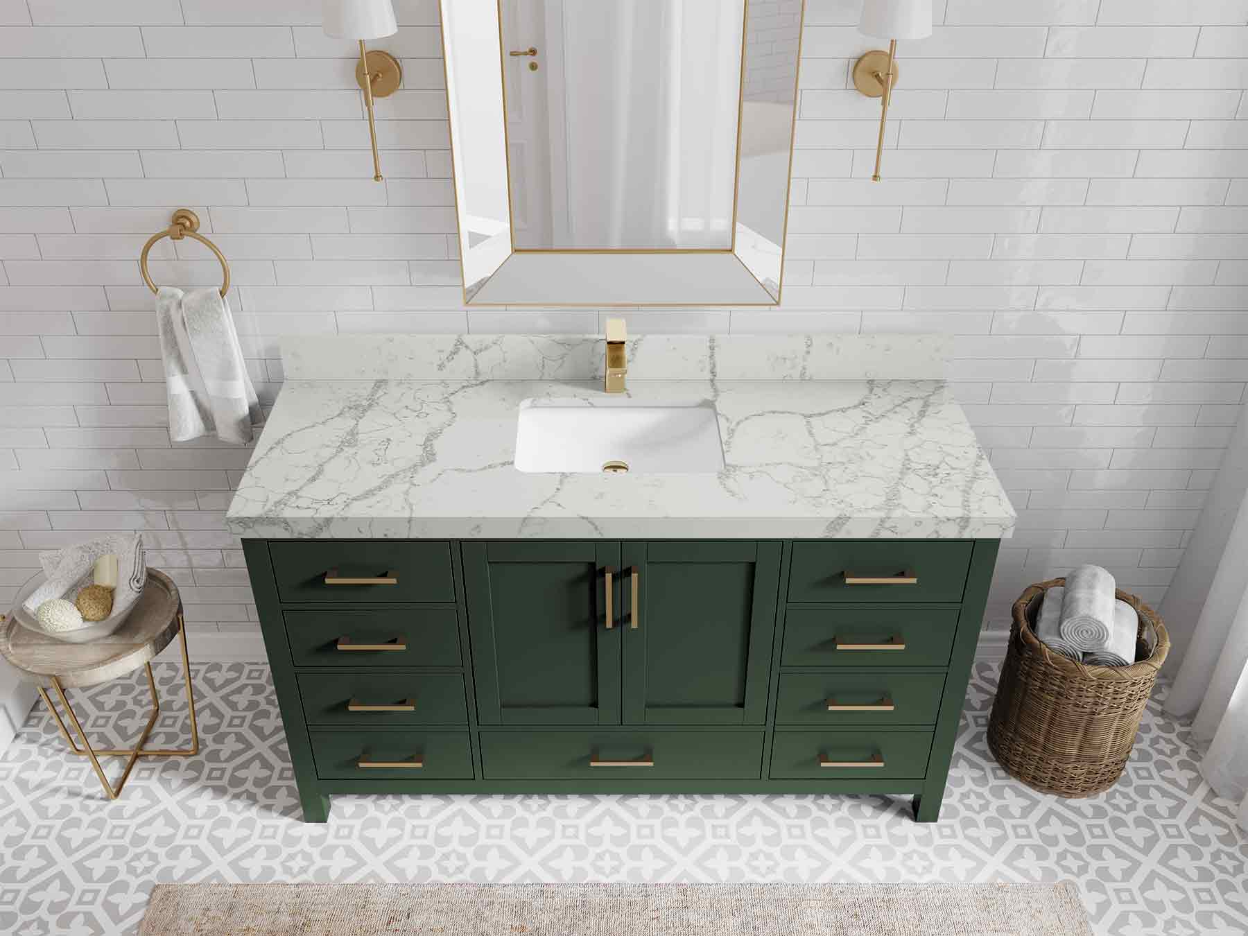 Malibu 60 in. W x 22 in. D Single Sink Bathroom Vanity - Willow Bath and Vanity