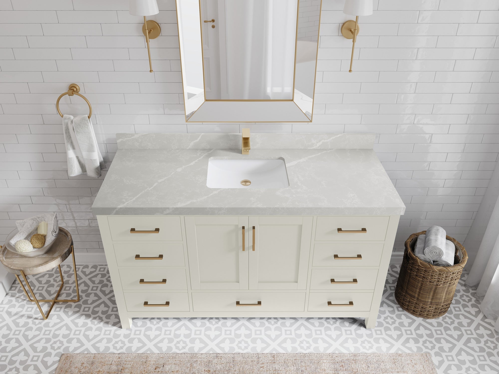 Malibu 60 in. W x 22 in. D Single Sink Bathroom Vanity - Willow Bath and Vanity