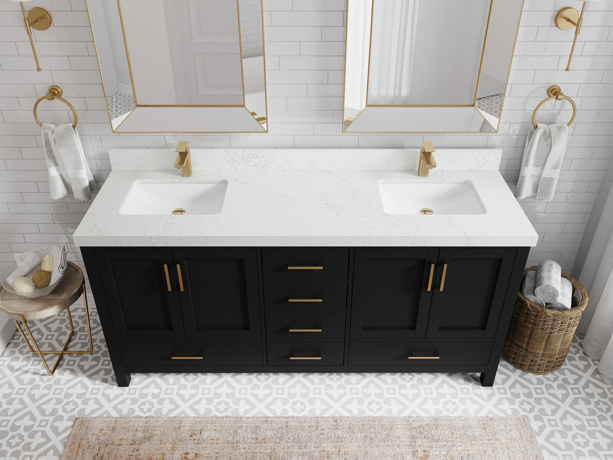 Malibu 72 in. W x 22 in. D Double Sink Bathroom Vanity - Willow Bath and Vanity