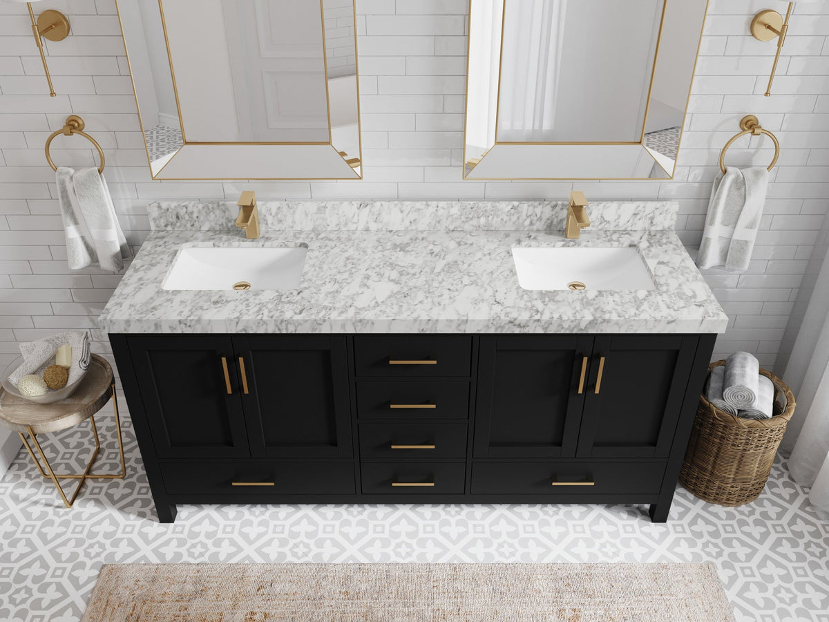 Malibu 72 in. W x 22 in. D Double Sink Bathroom Vanity - Willow Bath and Vanity