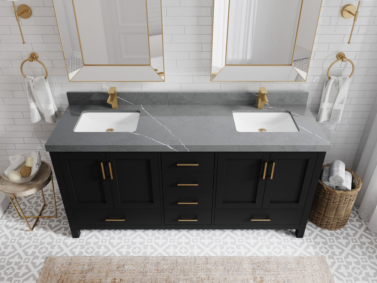 Malibu 72 in. W x 22 in. D Double Sink Bathroom Vanity - Willow Bath and Vanity