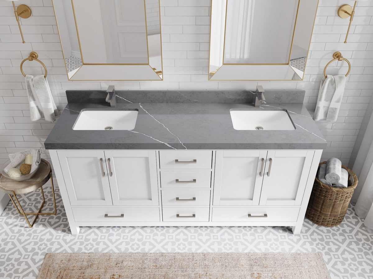 Malibu 72 in. W x 22 in. D Double Sink Bathroom Vanity - Willow Bath and Vanity