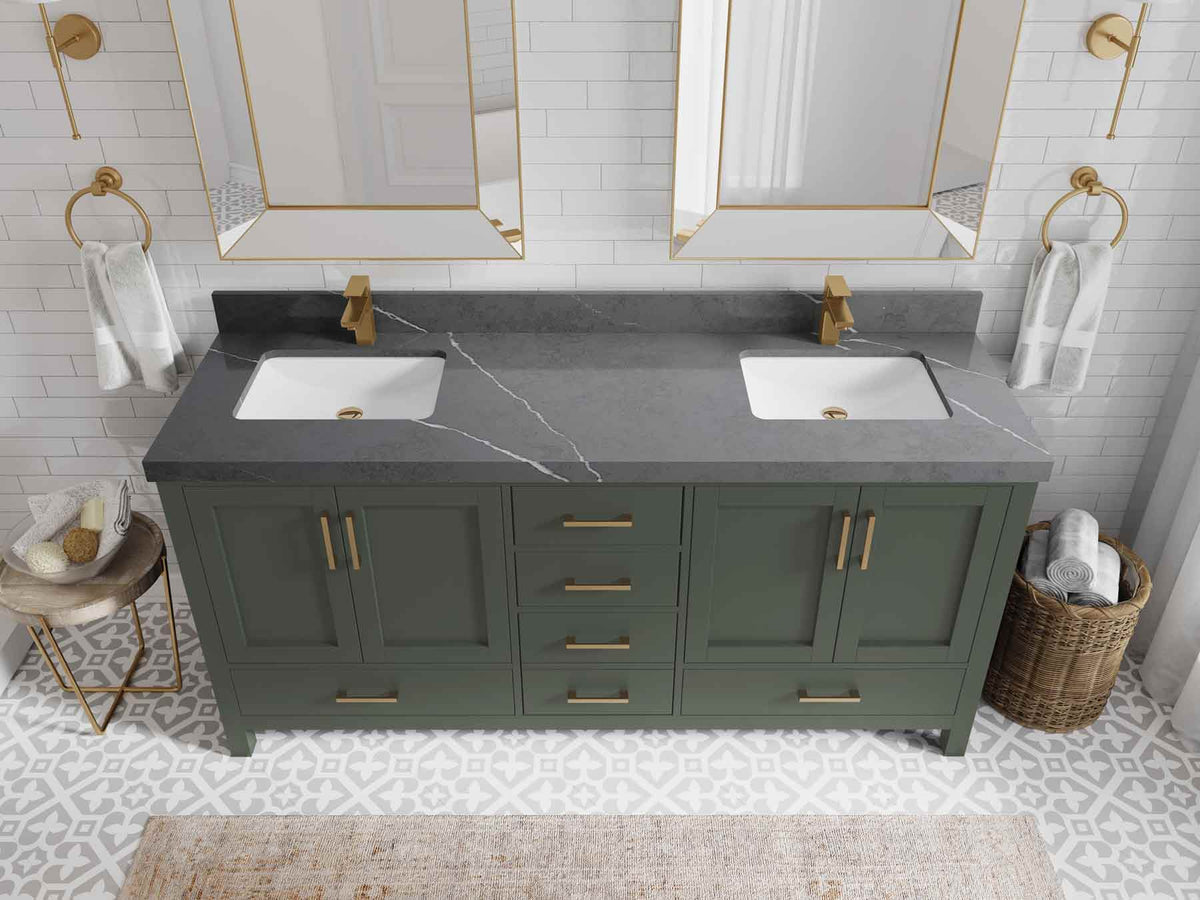 Malibu 72 in. W x 22 in. D Double Sink Bathroom Vanity - Willow Bath and Vanity