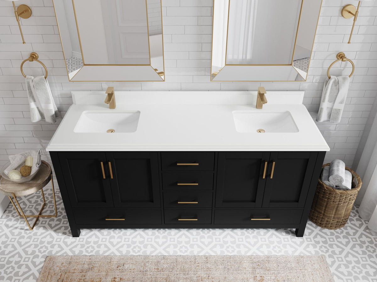 Malibu 72 in. W x 22 in. D Double Sink Bathroom Vanity - Willow Bath and Vanity