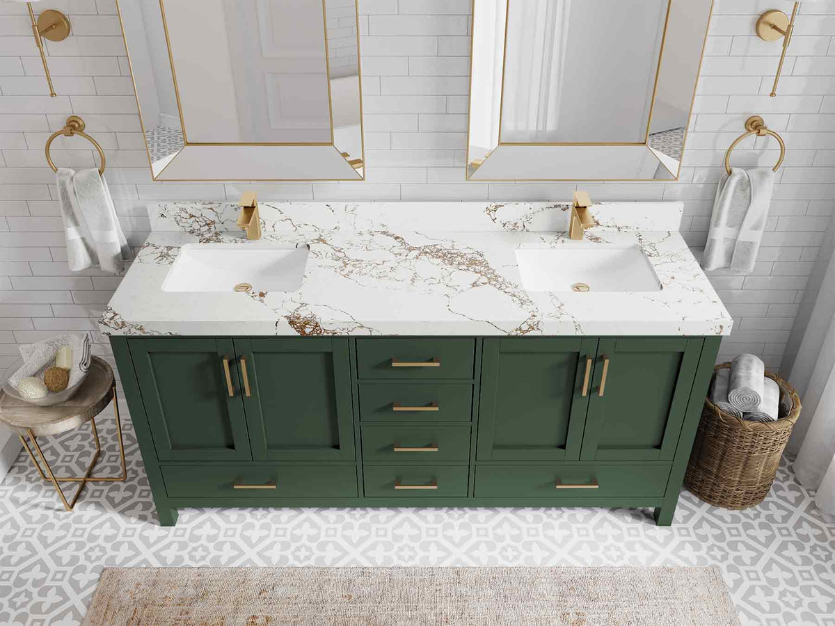 Malibu 72 in. W x 22 in. D Double Sink Bathroom Vanity - Willow Bath and Vanity