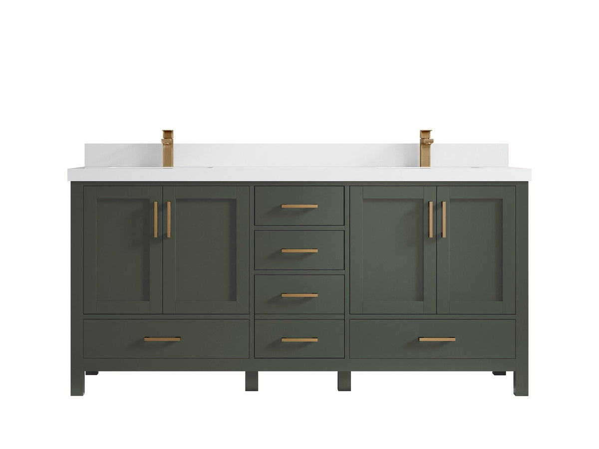 Malibu 72 in. W x 22 in. D Double Sink Bathroom Vanity
