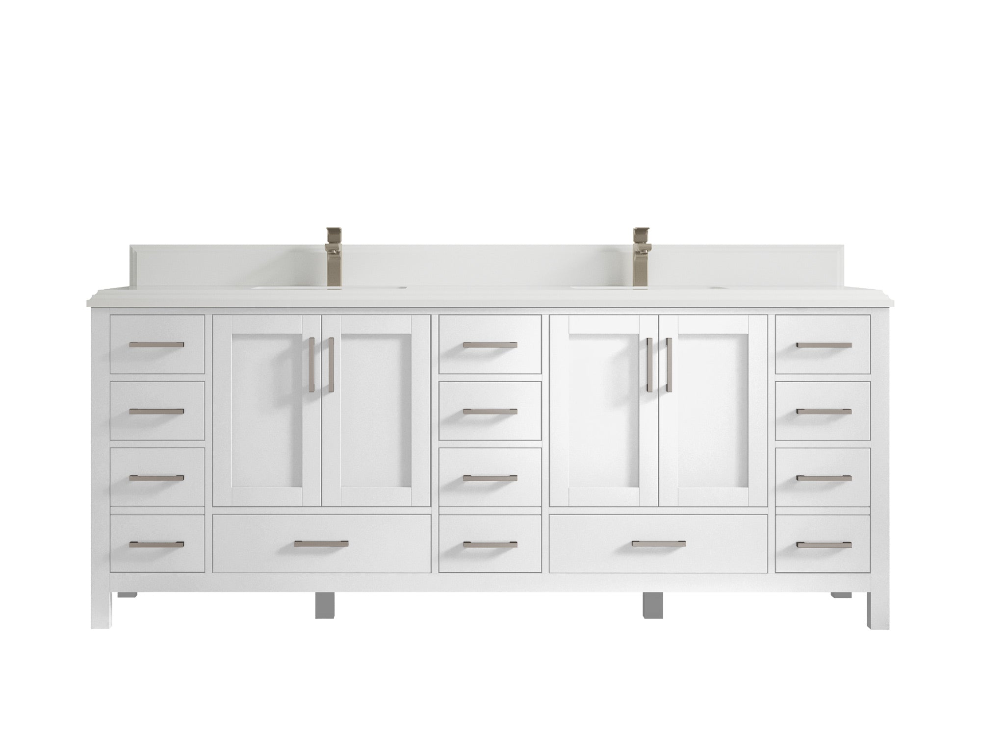 Malibu 84 in. W x 22 in. D Double Sink Bathroom Vanity - Willow Bath and Vanity