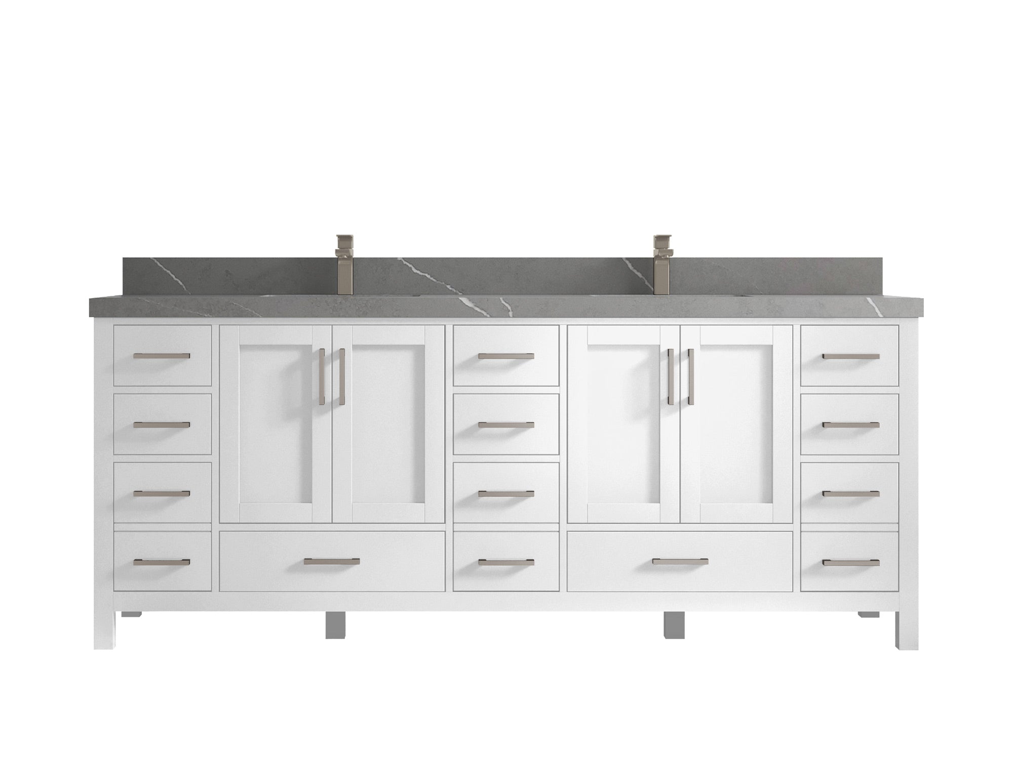 Malibu 84 in. W x 22 in. D Double Sink Bathroom Vanity - Willow Bath and Vanity