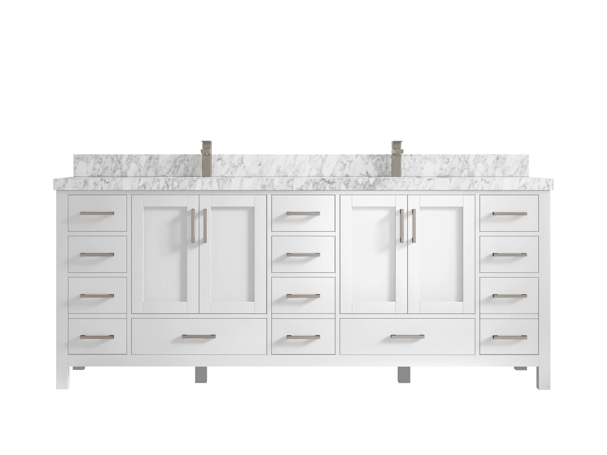 Malibu 84 in. W x 22 in. D Double Sink Bathroom Vanity - Willow Bath and Vanity