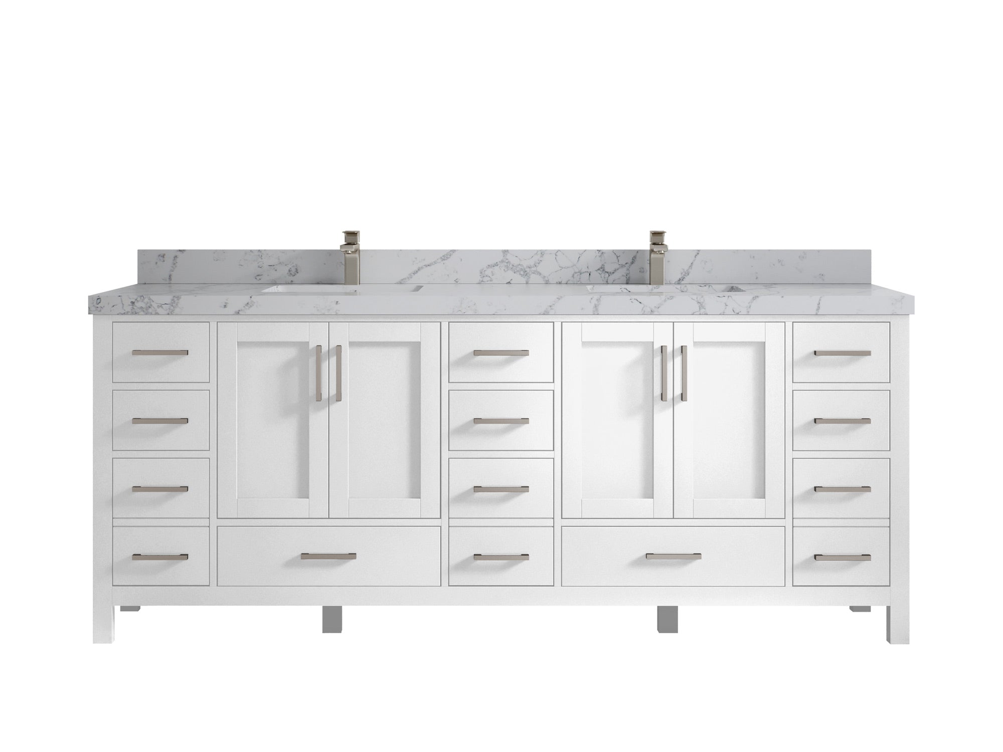 Malibu 84 in. W x 22 in. D Double Sink Bathroom Vanity - Willow Bath and Vanity