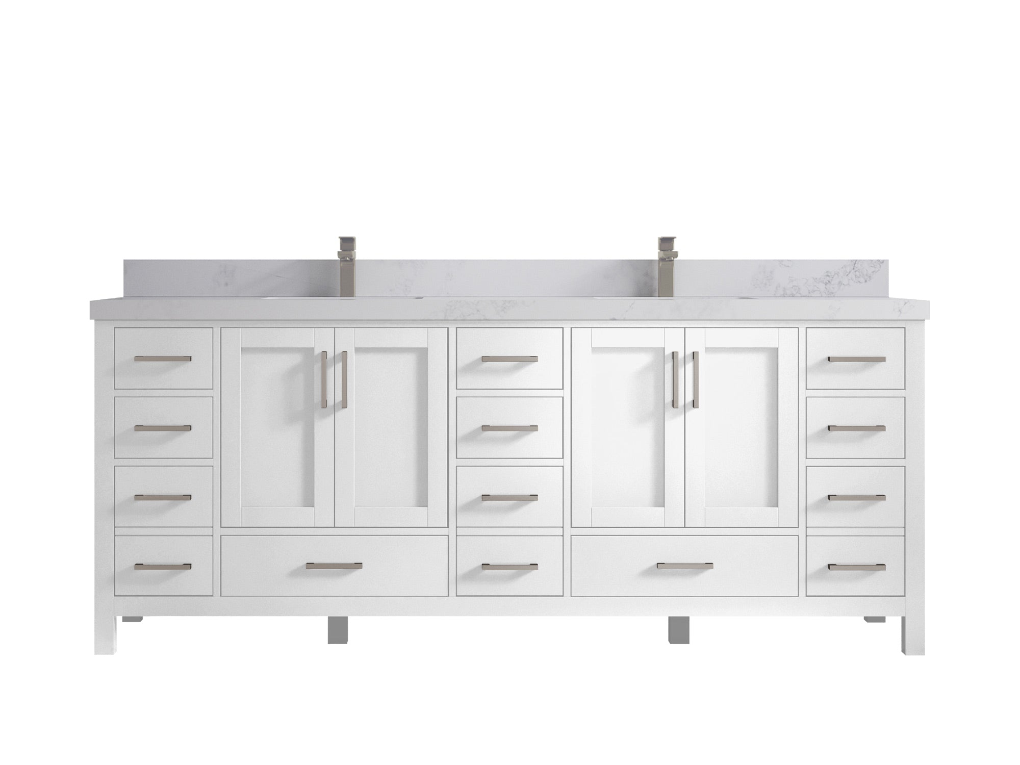 Malibu 84 in. W x 22 in. D Double Sink Bathroom Vanity - Willow Bath and Vanity