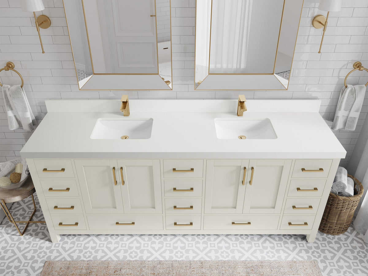 Malibu 84 in. W x 22 in. D Double Sink Bathroom Vanity