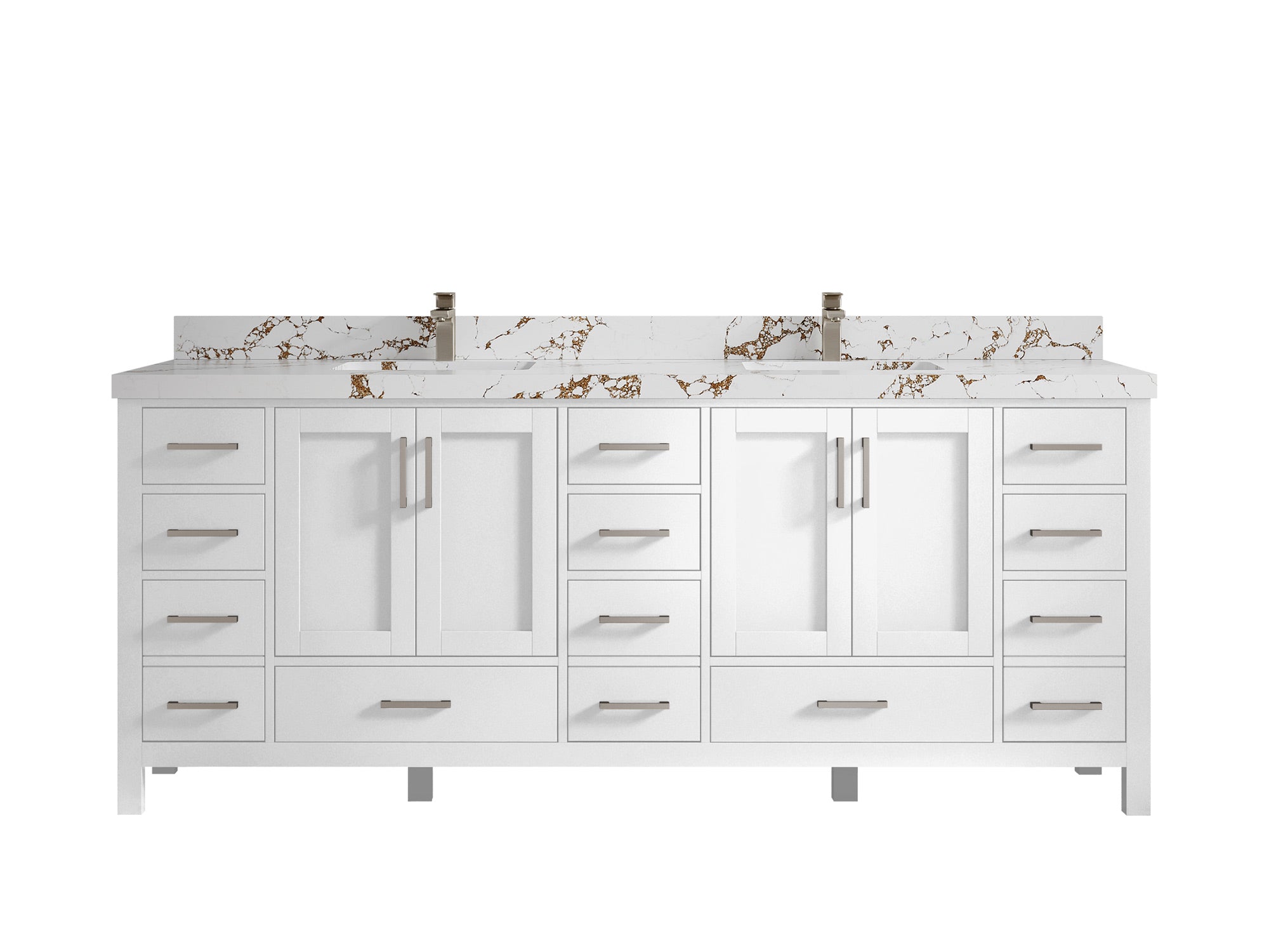 Malibu 84 in. W x 22 in. D Double Sink Bathroom Vanity - Willow Bath and Vanity