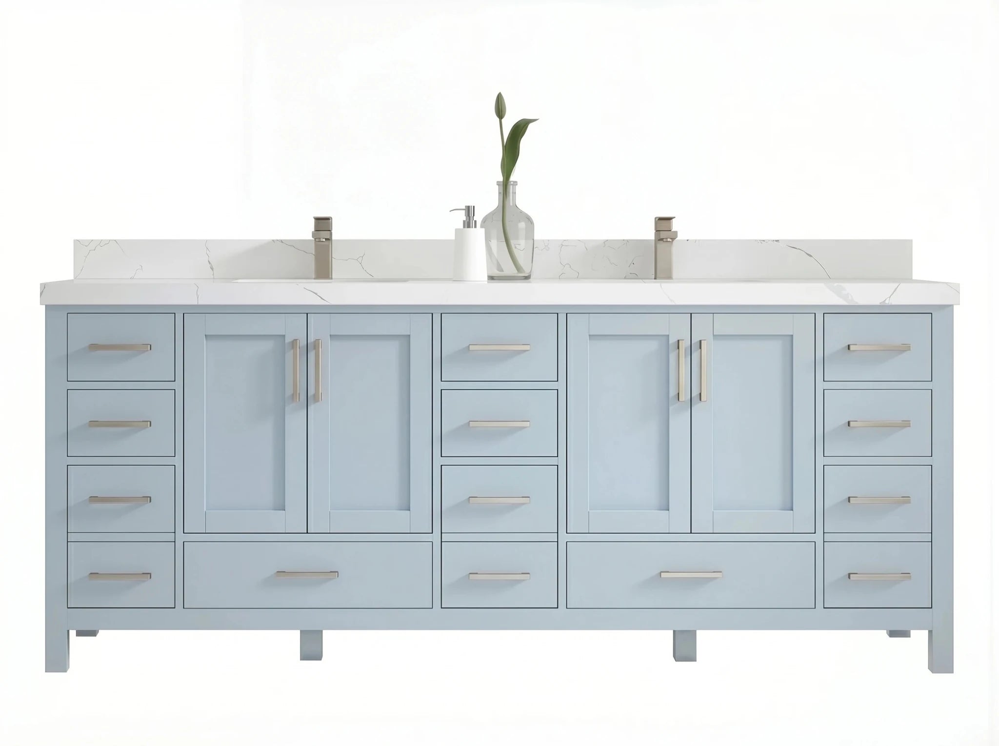 Malibu 84 in. W x 22 in. D Double Sink Bathroom Vanity - Willow Bath and Vanity