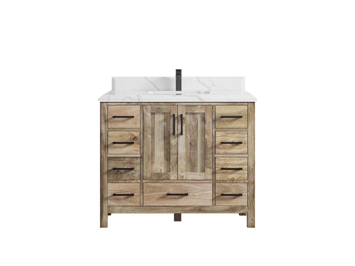 Malibu Mango Wood 42 in. W x 22 in. D Single Sink Bathroom Vanity - Willow Bath and Vanity