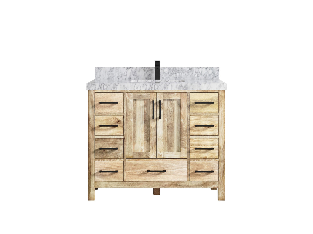 Malibu Mango Wood 42 in. W x 22 in. D Single Sink Bathroom Vanity - Willow Bath and Vanity