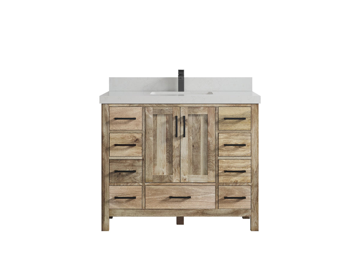 Malibu Mango Wood 42 in. W x 22 in. D Single Sink Bathroom Vanity - Willow Bath and Vanity