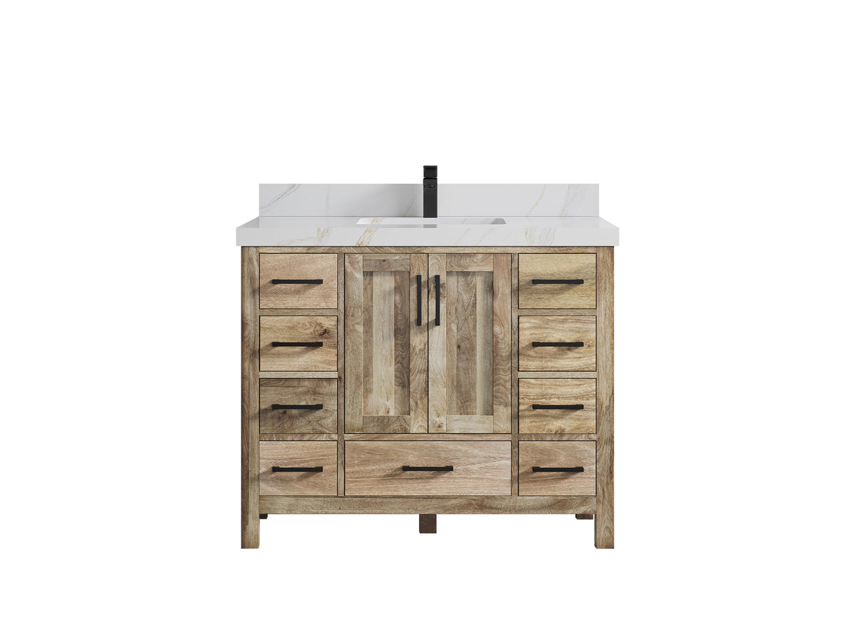 Malibu Mango Wood 42 in. W x 22 in. D Single Sink Bathroom Vanity - Willow Bath and Vanity