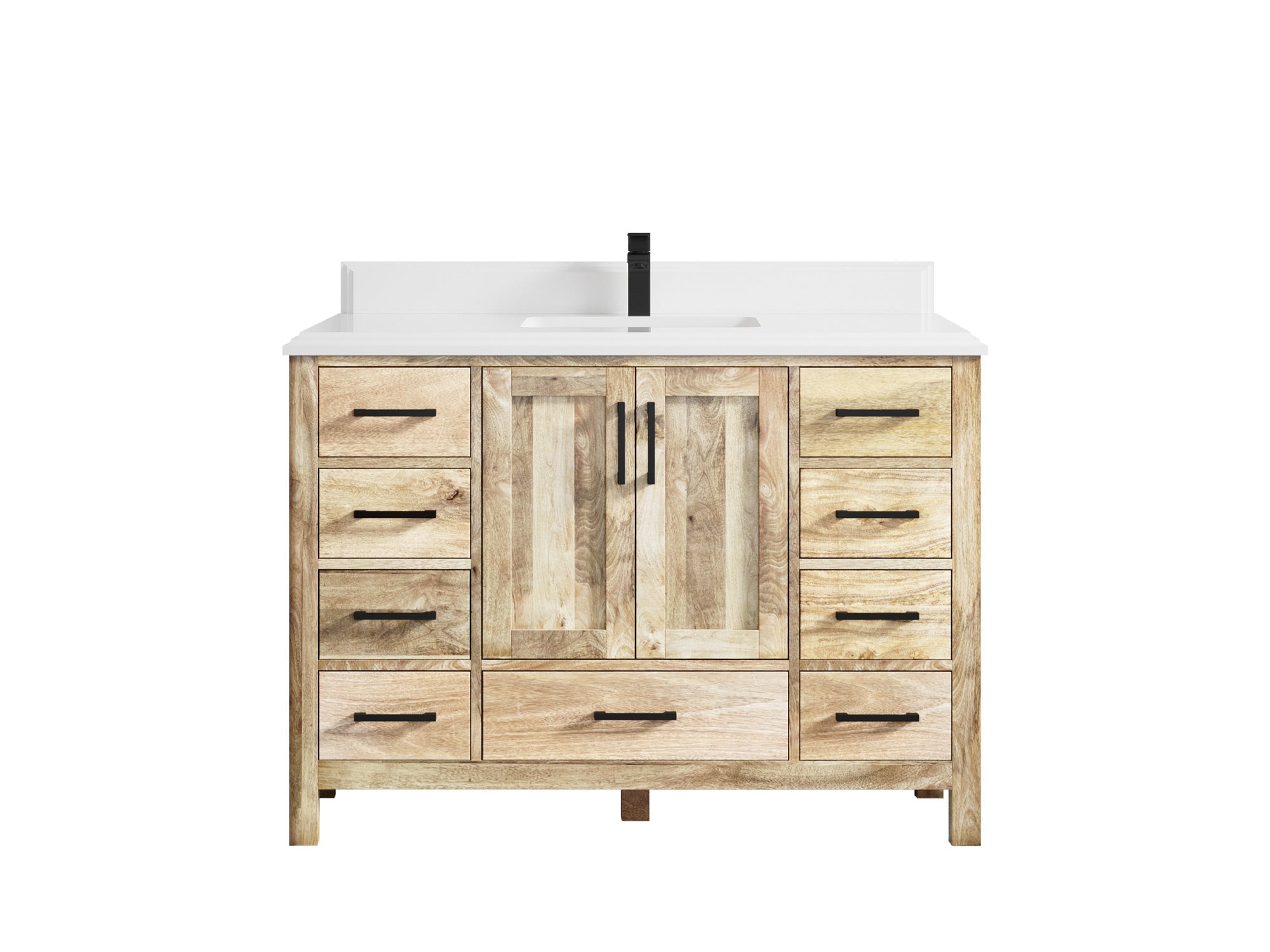 Malibu Mango Wood 48 in. W x 22 in. D Single Sink Bathroom Vanity - Willow Bath and Vanity