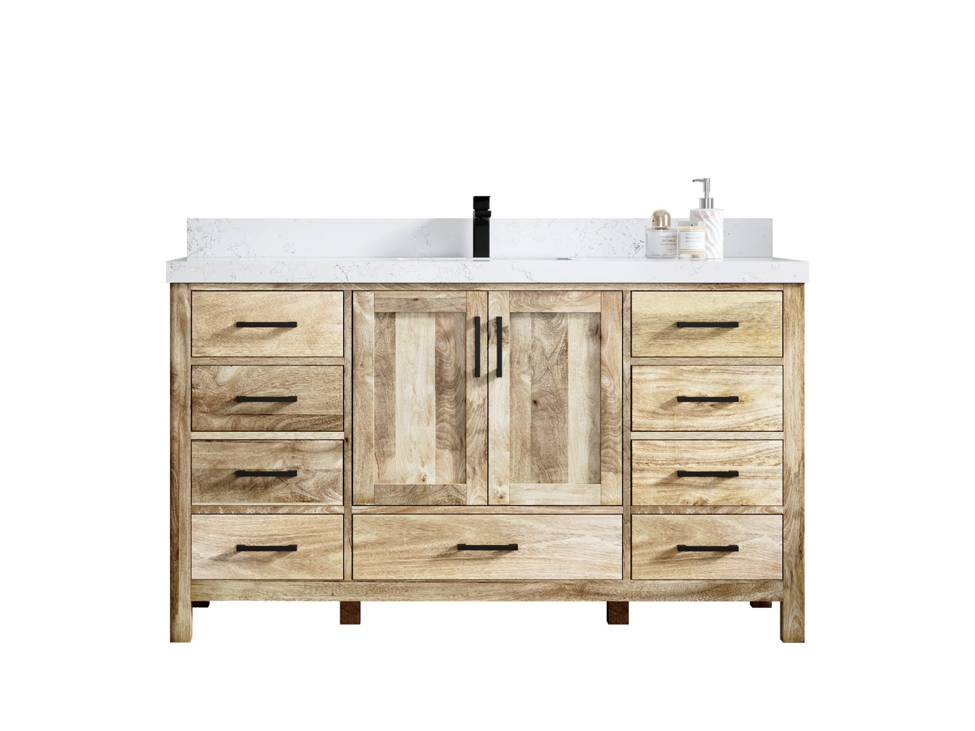 Malibu Mango Wood 60 in. W x 22 in. D Single Sink Bathroom Vanity - Willow Bath and Vanity