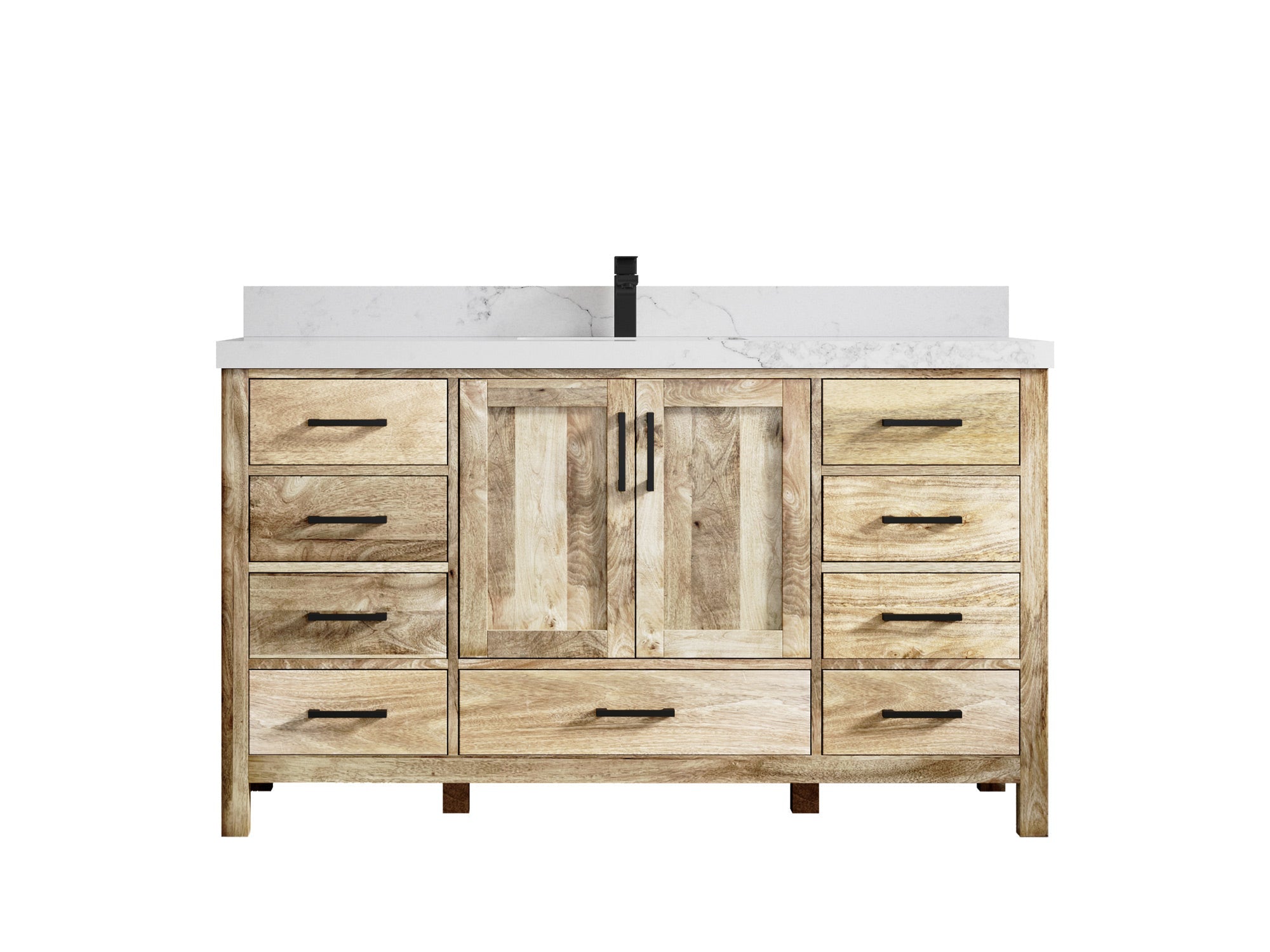 Malibu Mango Wood 60 in. W x 22 in. D Single Sink Bathroom Vanity - Willow Bath and Vanity