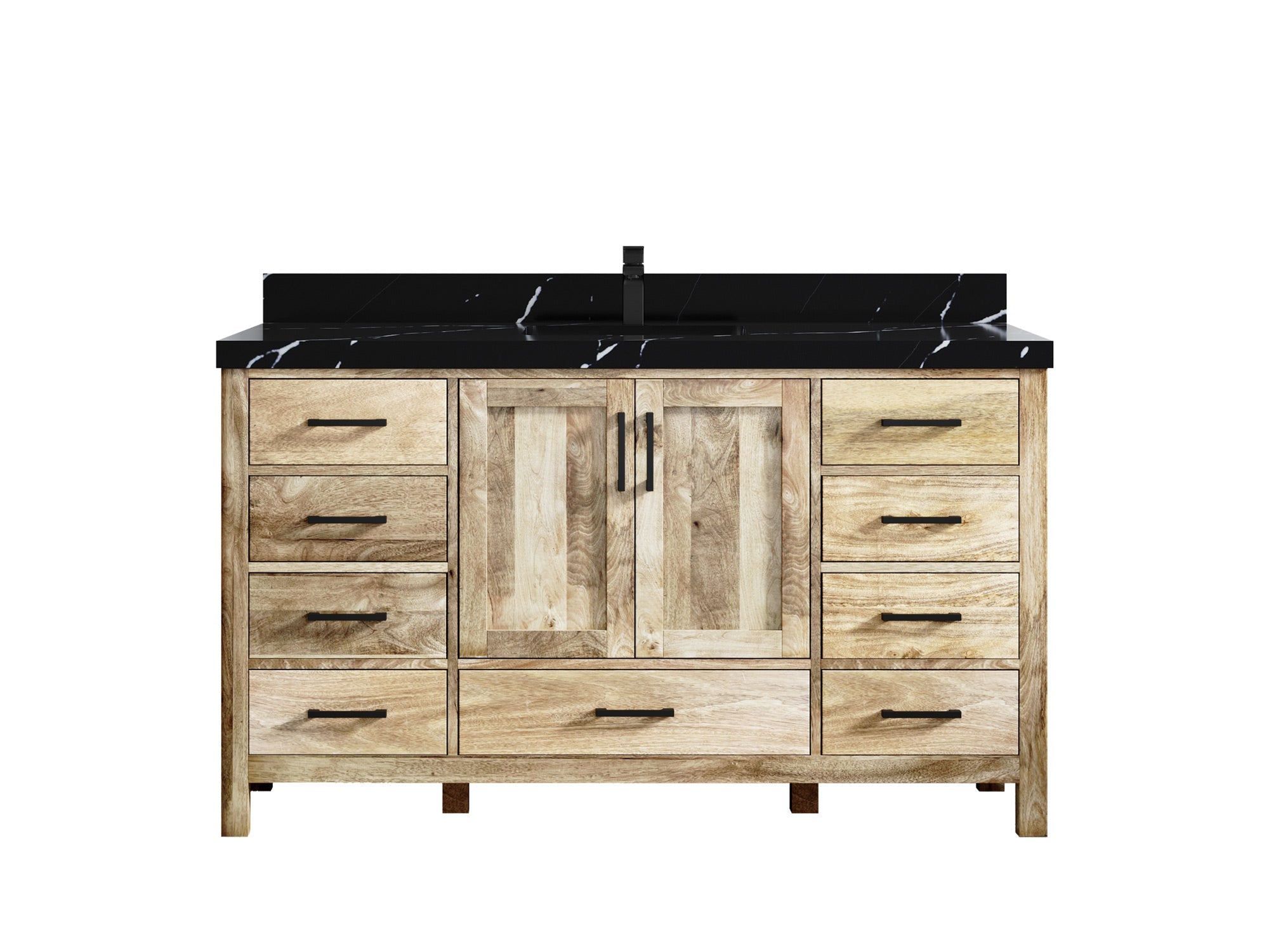 Malibu Mango Wood 60 in. W x 22 in. D Single Sink Bathroom Vanity - Willow Bath and Vanity