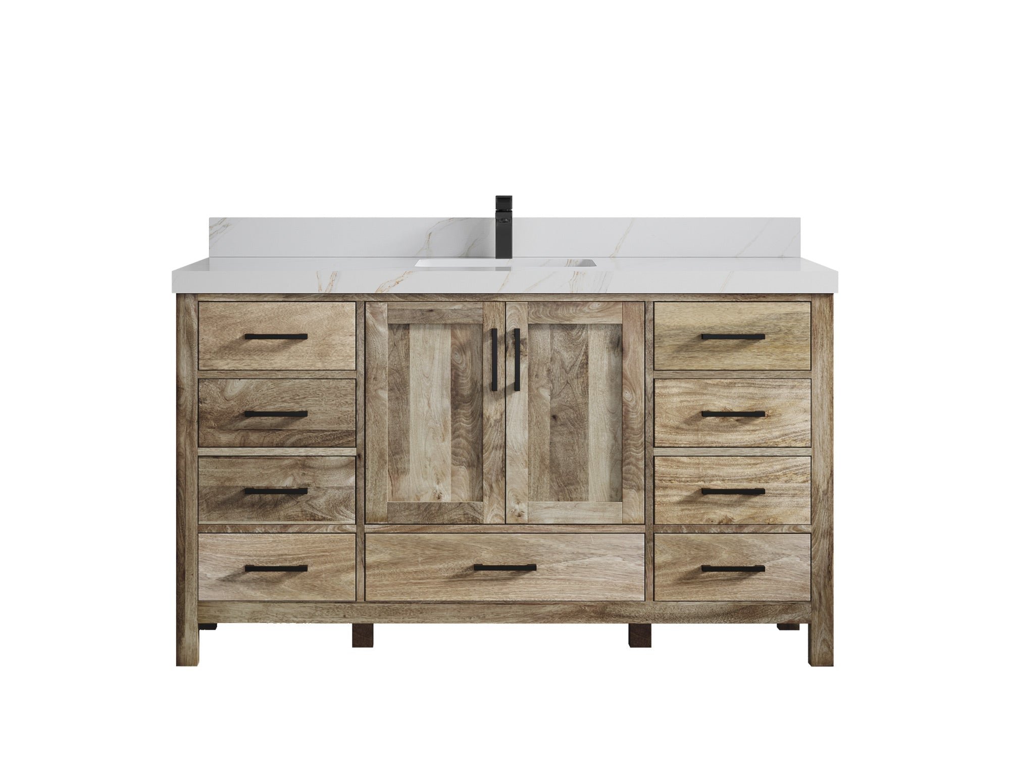 Malibu Mango Wood 60 in. W x 22 in. D Single Sink Bathroom Vanity - Willow Bath and Vanity
