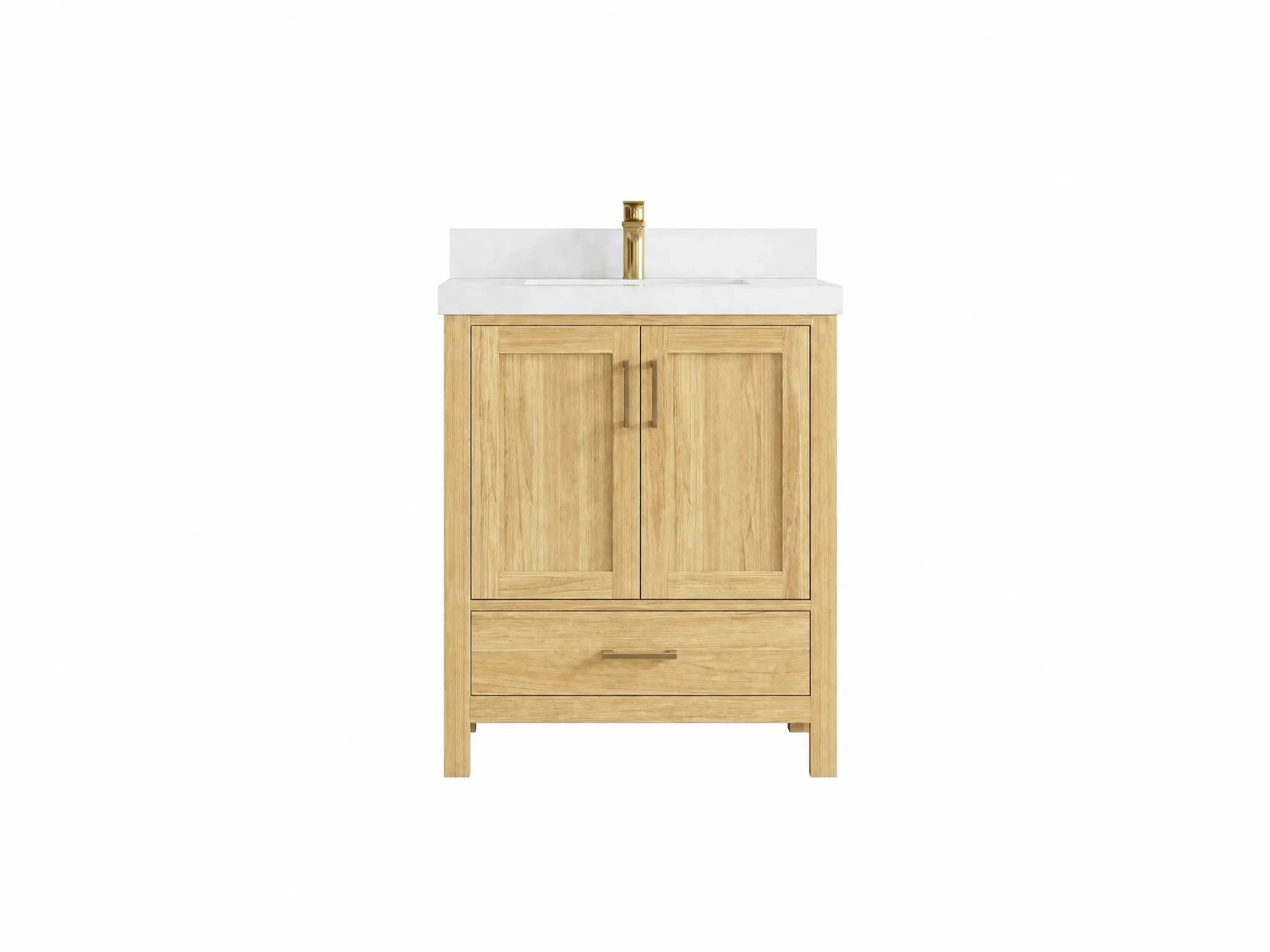 Malibu Teak Wood 30 in. W x 22 in. D Single Sink Bathroom Vanity - Willow Bath and Vanity