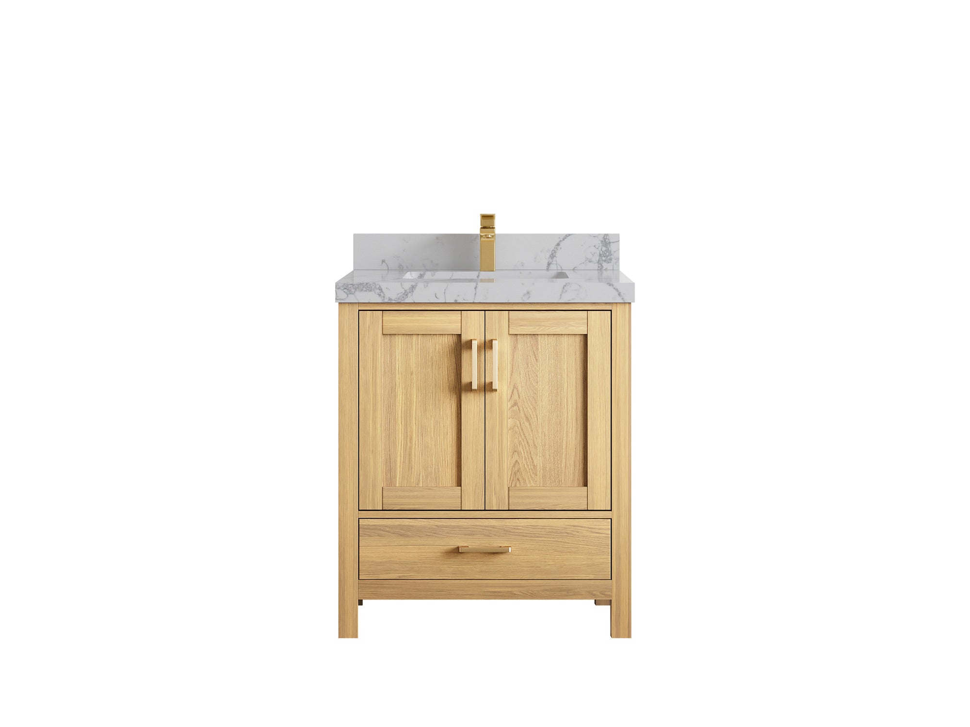 Malibu White Oak 30 in. W x 22 in. D Single Sink Bathroom Vanity - Willow Bath and Vanity