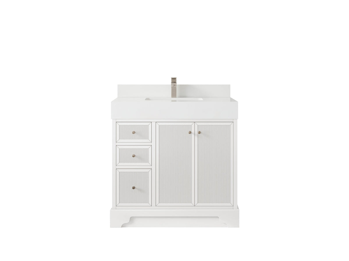 Manhattan 36 in. W x 22 in. D Center Sink Bathroom Vanity - Willow Bath and Vanity