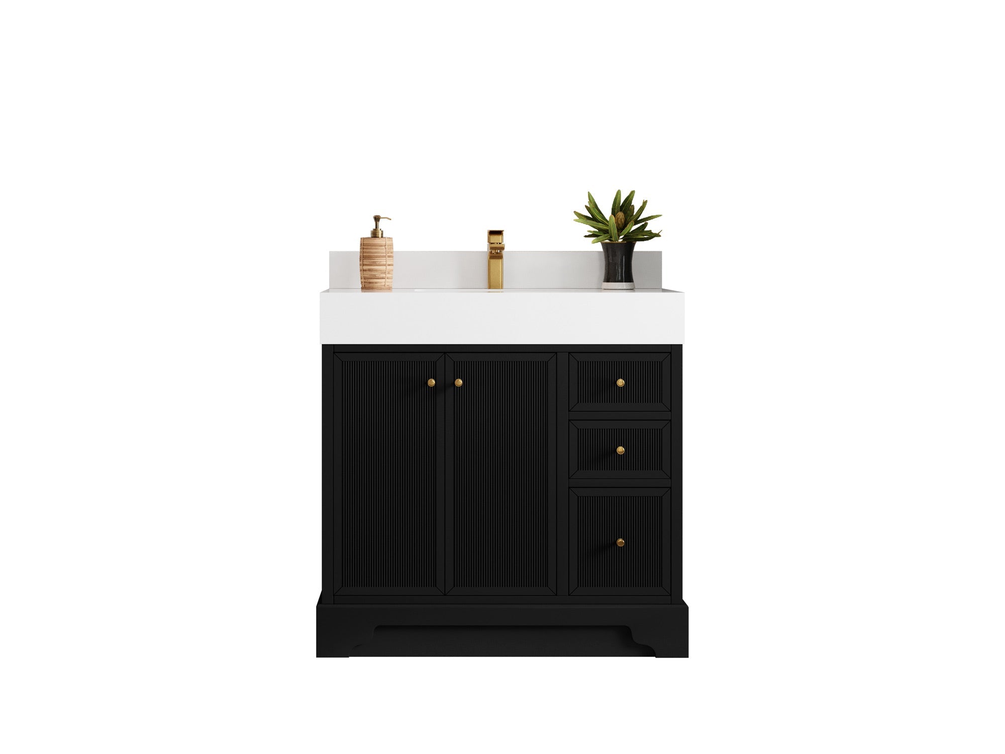 Manhattan 36 in. W x 22 in. D Center Sink Bathroom Vanity - Willow Bath and Vanity