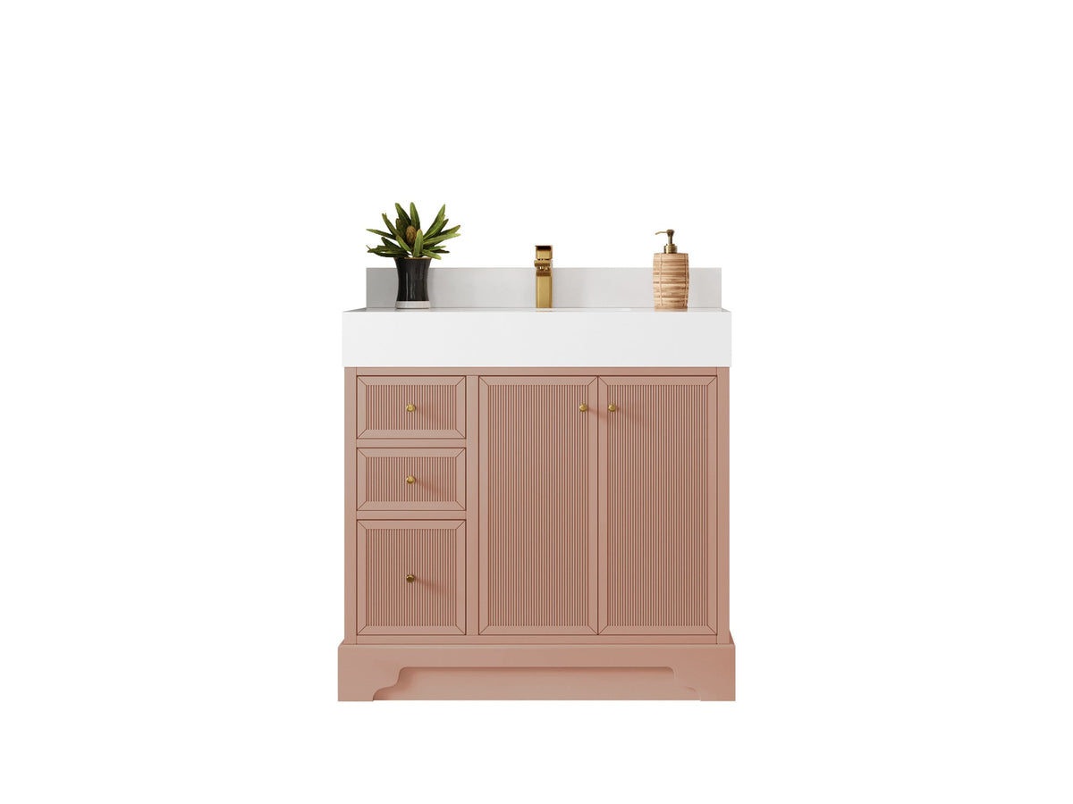 Manhattan 36 in. W x 22 in. D Center Sink Bathroom Vanity - Willow Bath and Vanity
