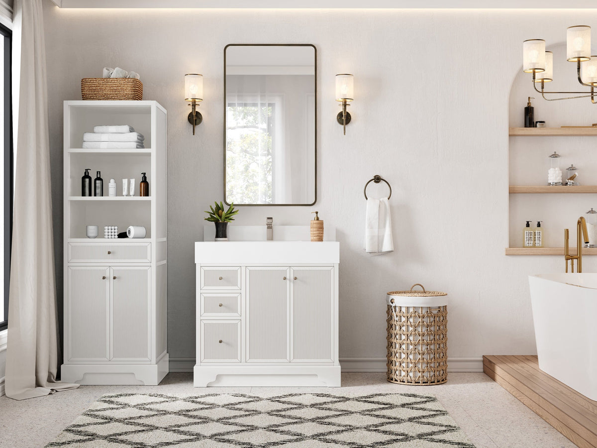Manhattan 36 in. W x 22 in. D Center Sink Bathroom Vanity - Willow Bath and Vanity