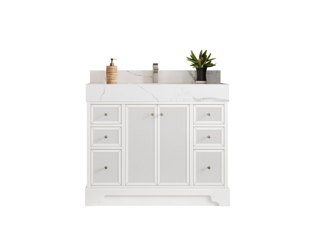 Manhattan 42 in. W x 22 in. D Single Sink Bathroom Vanity - Willow Bath and Vanity