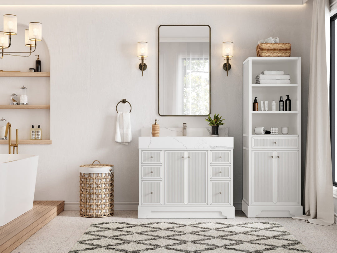 Manhattan 42 in. W x 22 in. D Single Sink Bathroom Vanity - Willow Bath and Vanity