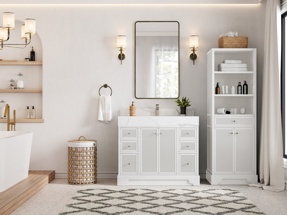 Manhattan 42 in. W x 22 in. D Single Sink Bathroom Vanity - Willow Bath and Vanity
