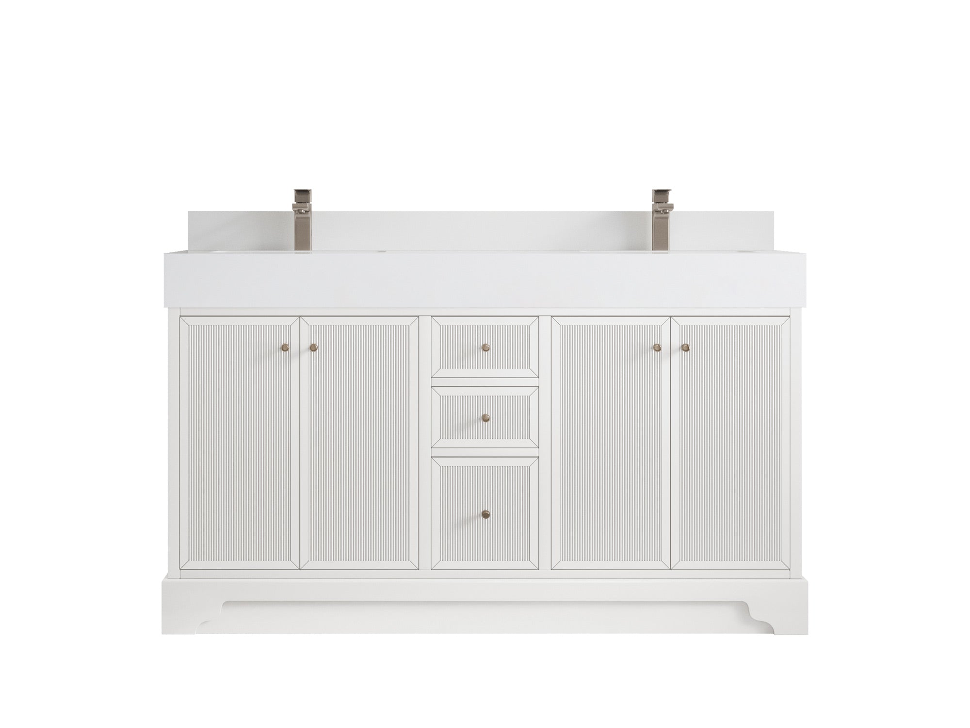 Manhattan 60 in. W x 22 in. D Double Sink Bathroom Vanity - Willow Bath and Vanity