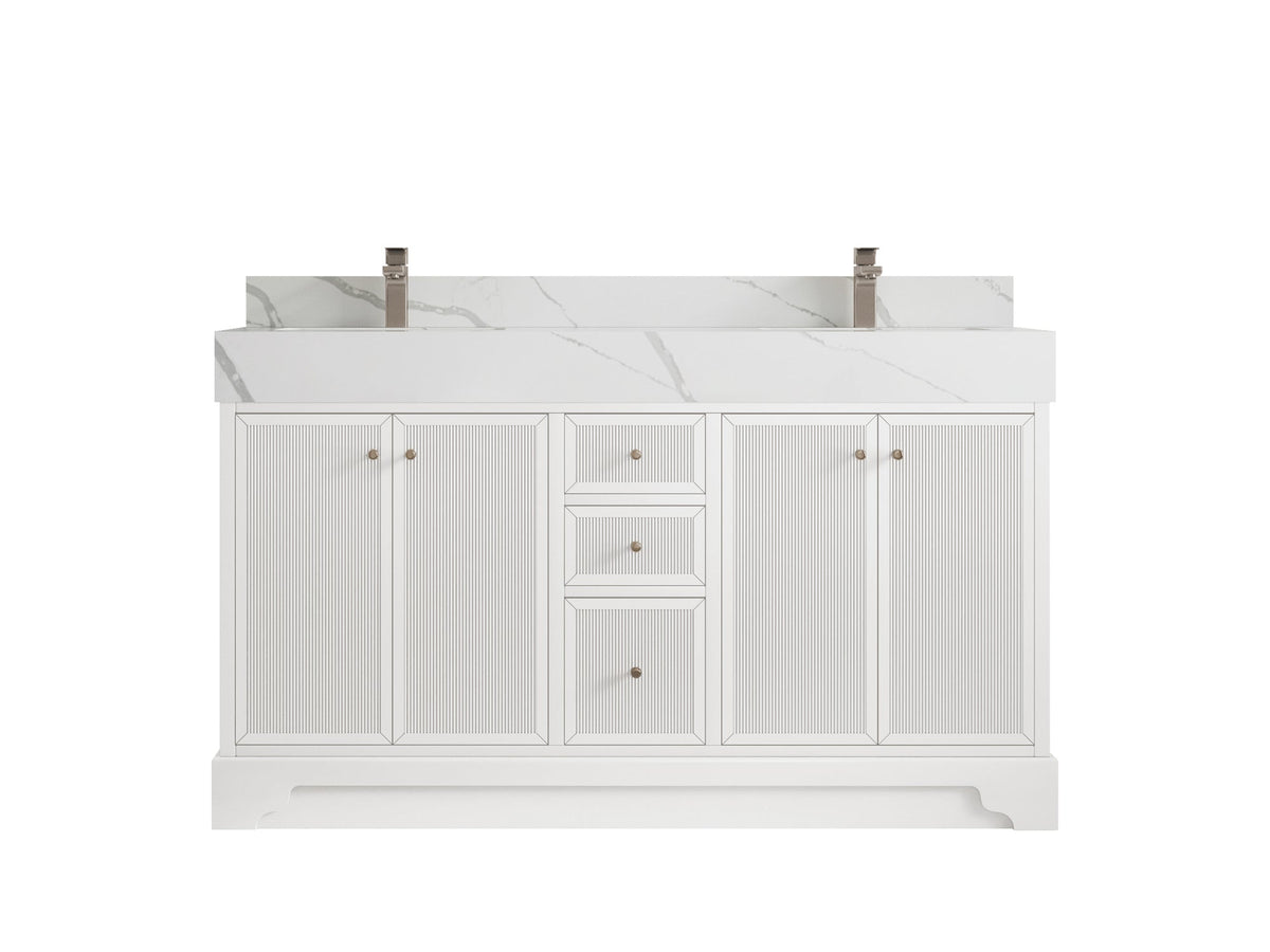 Manhattan 60 in. W x 22 in. D Double Sink Bathroom Vanity - Willow Bath and Vanity